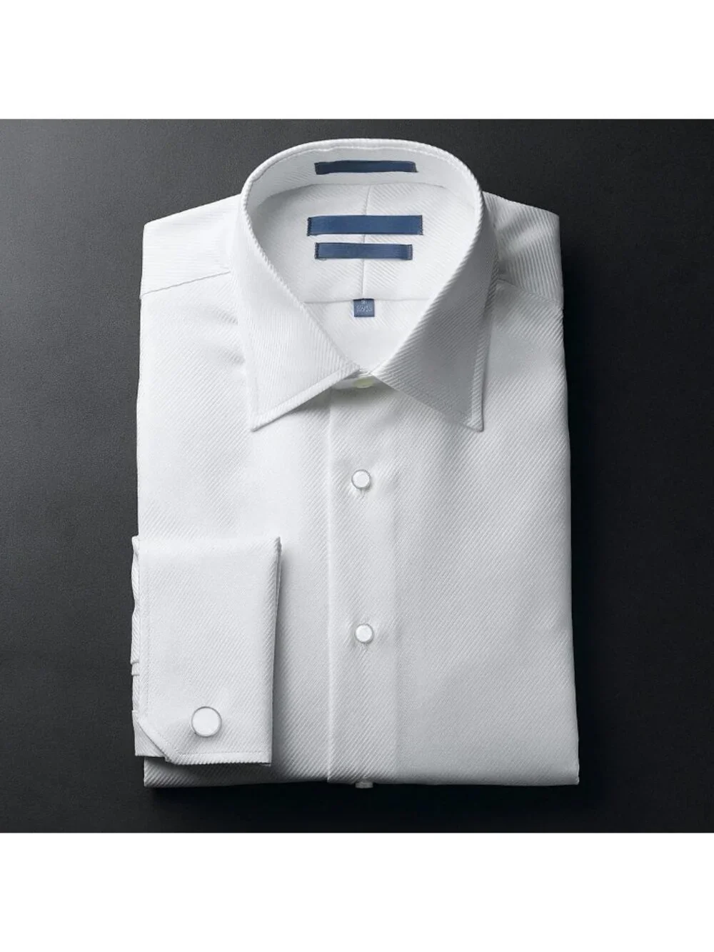 Classic Men's Tuxedo Shirt & Cufflink Set, Mother-of-Pearl Button, Formal Wear